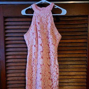 Lace Halter Neck Dress